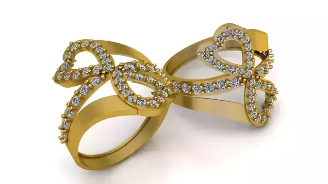GOLDEN DIAMOND RING 3D PRINTABLE MODEL 