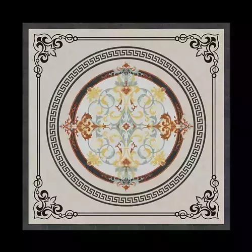 Waterjet Medallion Marble C-001