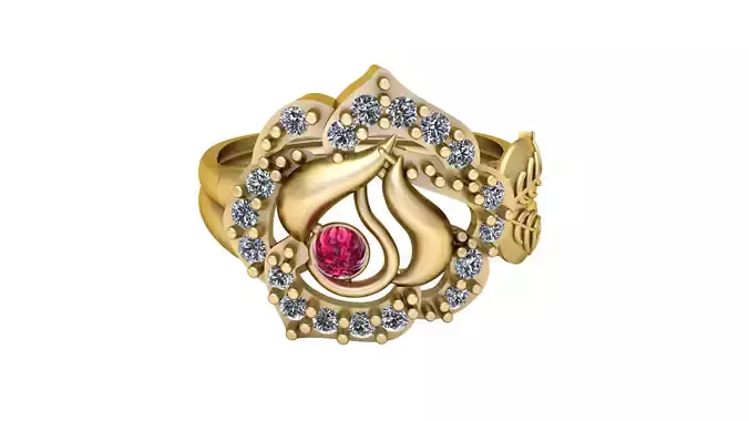 STYLISH ROSE RING 3D PRINTABLE MODEL 