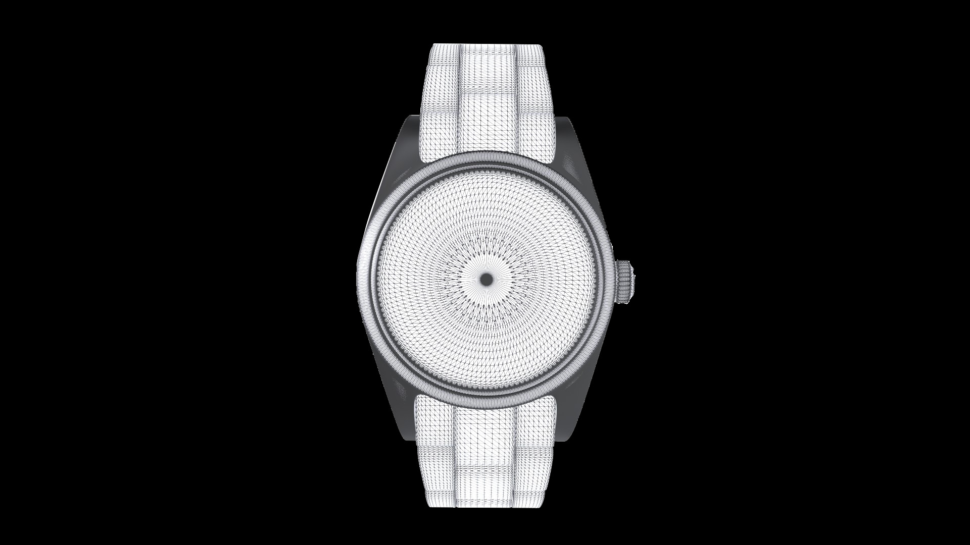 Watch Explorer - Oystersteel Low-poly 3D model_9