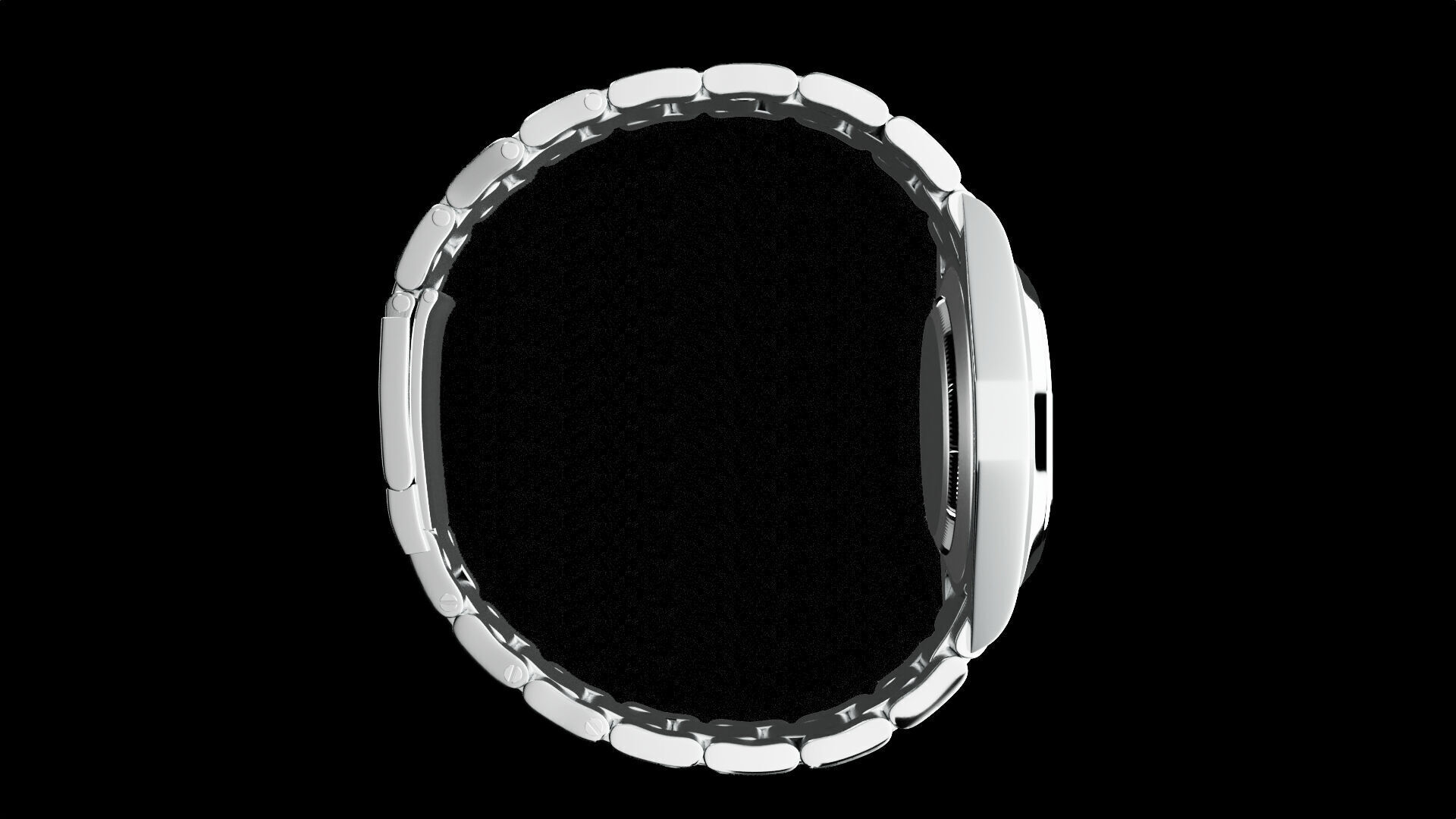 Watch Explorer - Oystersteel Low-poly 3D model_5