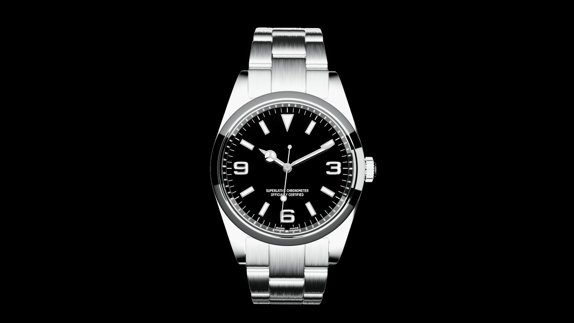 Watch Explorer - Oystersteel Low-poly 3D model_2