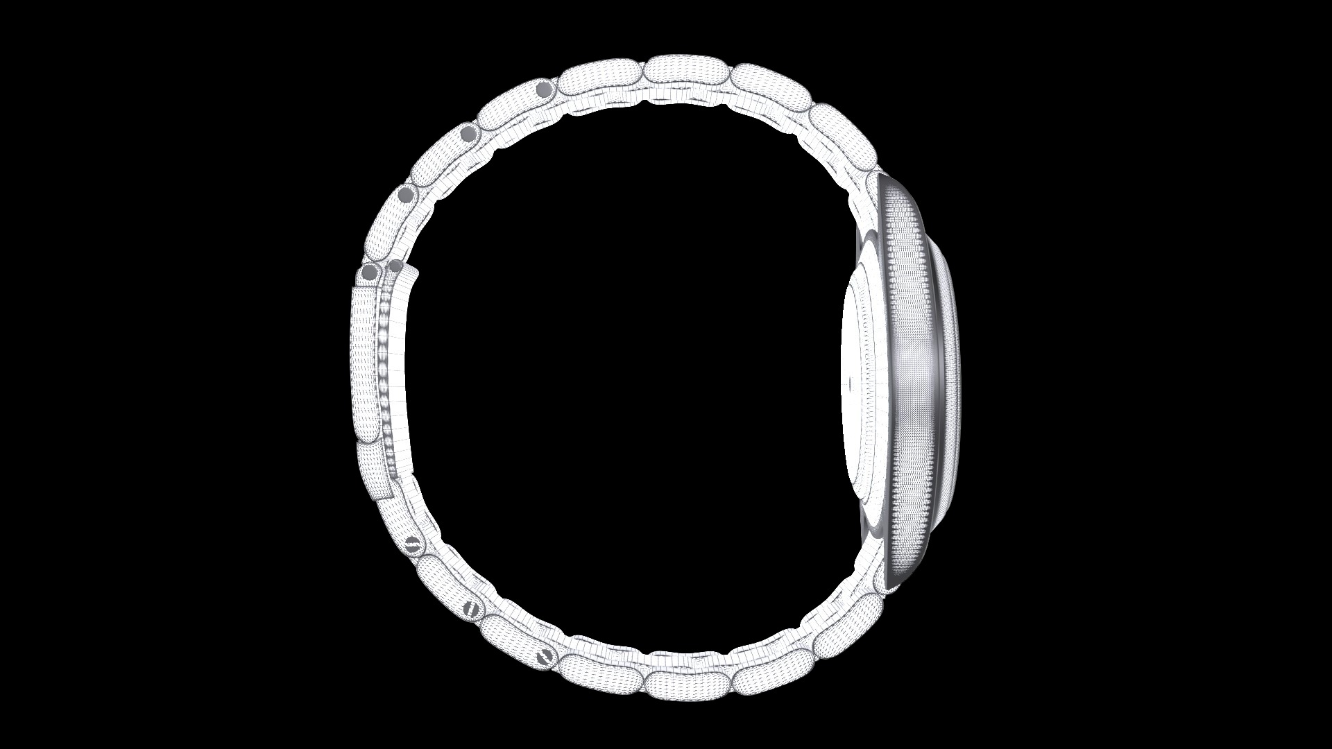 Watch Explorer - Oystersteel Low-poly 3D model_7