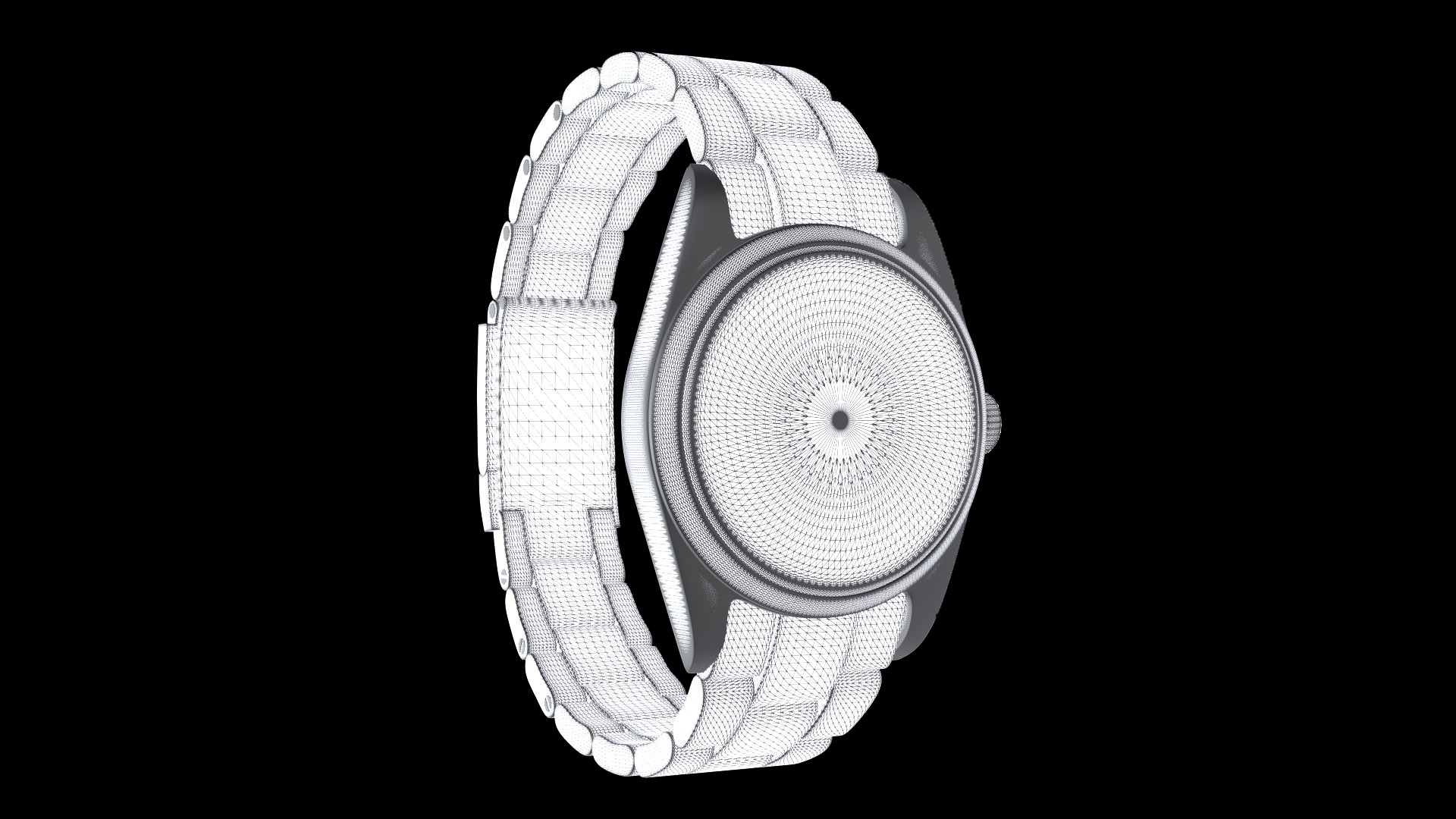 Watch Explorer - Oystersteel Low-poly 3D model_8