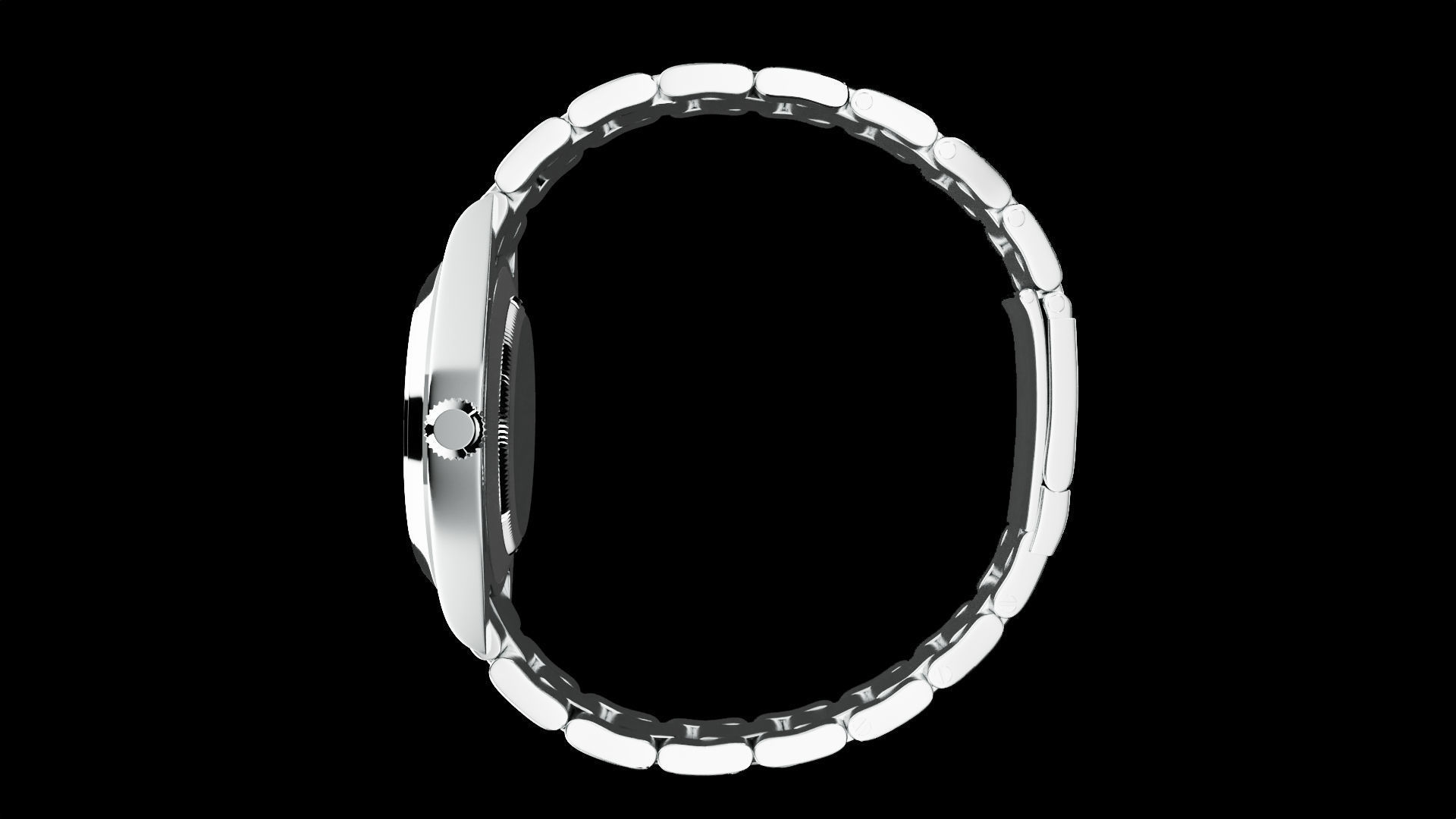 Watch Explorer - Oystersteel Low-poly 3D model_4