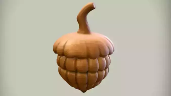 wooden pine cone sculpture acorn