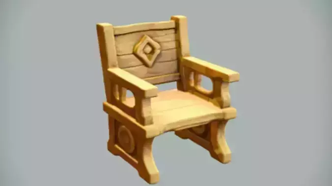 wooden carved chair