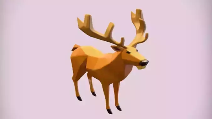 ow poly deer model