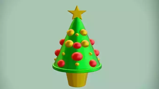 Decorative Christmas tree with ornament