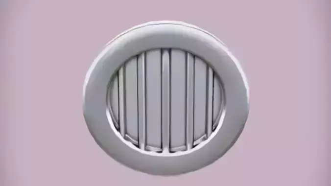 circular air vent grille 3D model
