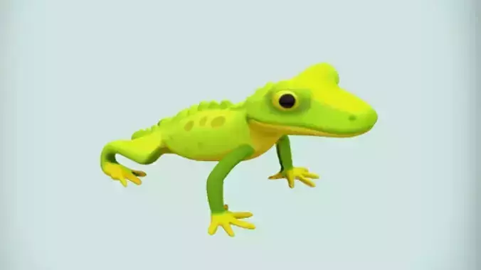 cartoonish green frog