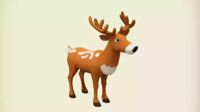 cartoon deer with antlers