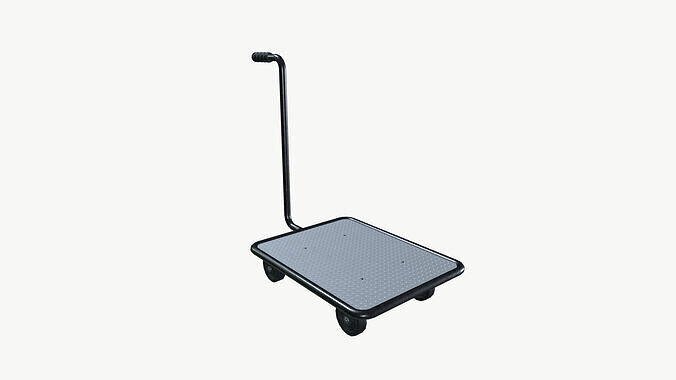 Push Cart Dolly Low-poly 3D model 2