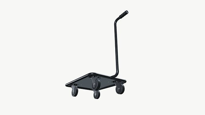 Push Cart Dolly Low-poly 3D model 6