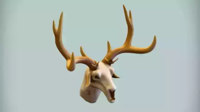 antelope head with horns