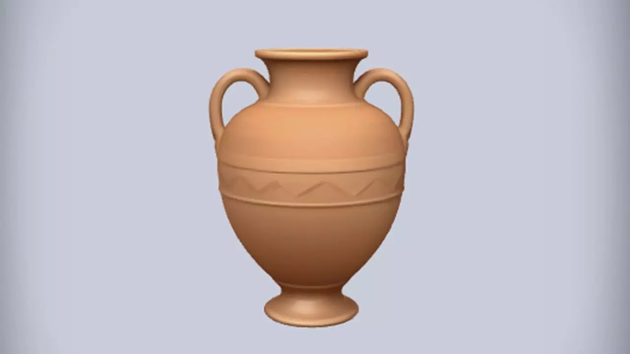 ancient Greek style amphora vase 3D model_0