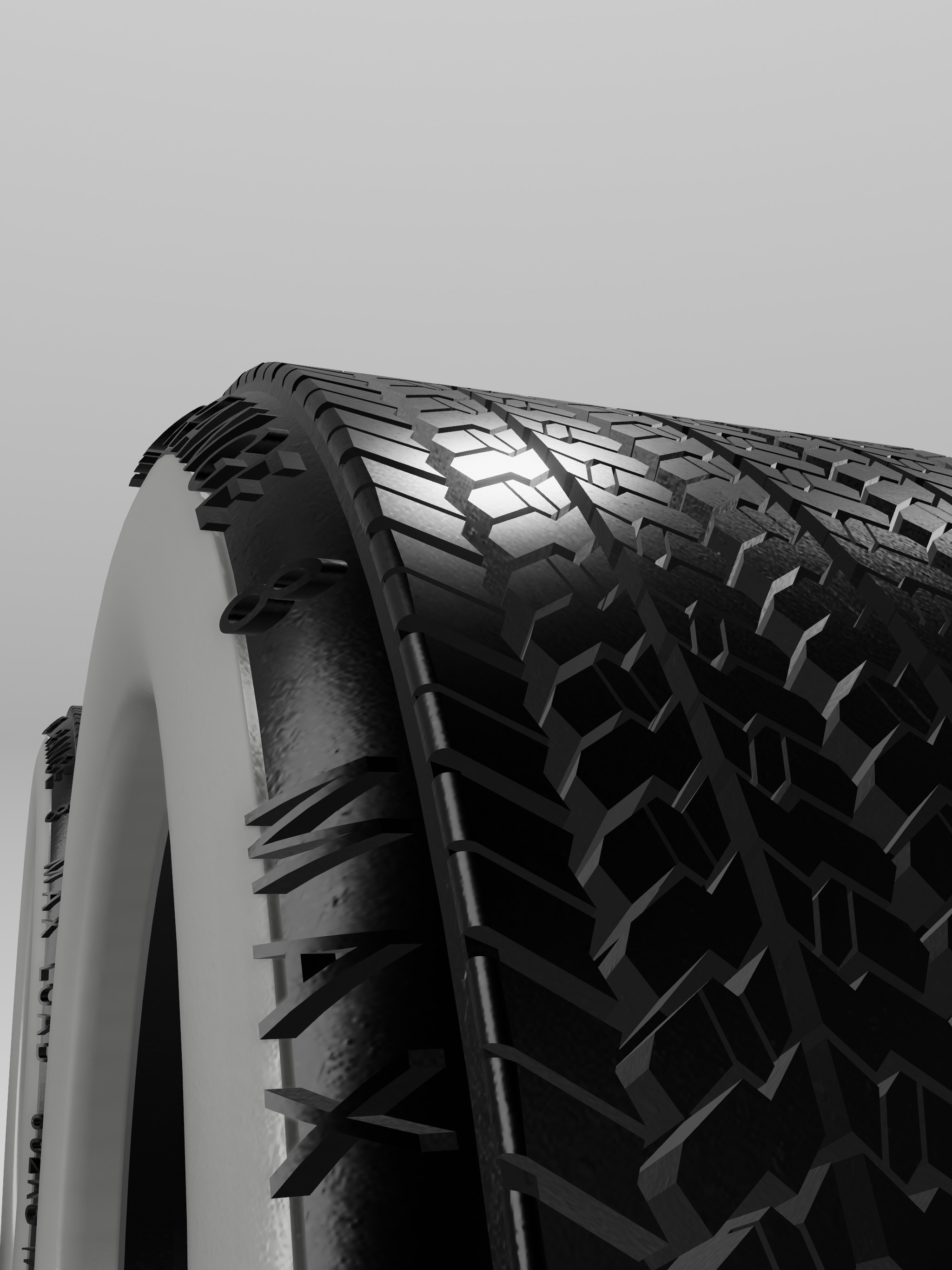 COKER Wide White Tires 2pce Detailed x2 Sizes 3D print model_5