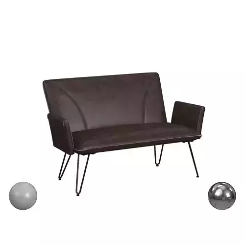 Safavieh Johannes Mid Century Modern Leather Settee