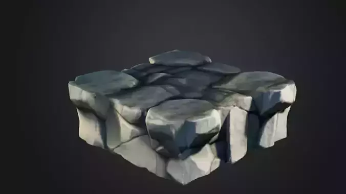 stylized rock platform