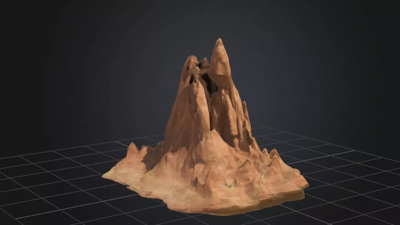 Rock Formation  3D Game Ready Model 3D model_0