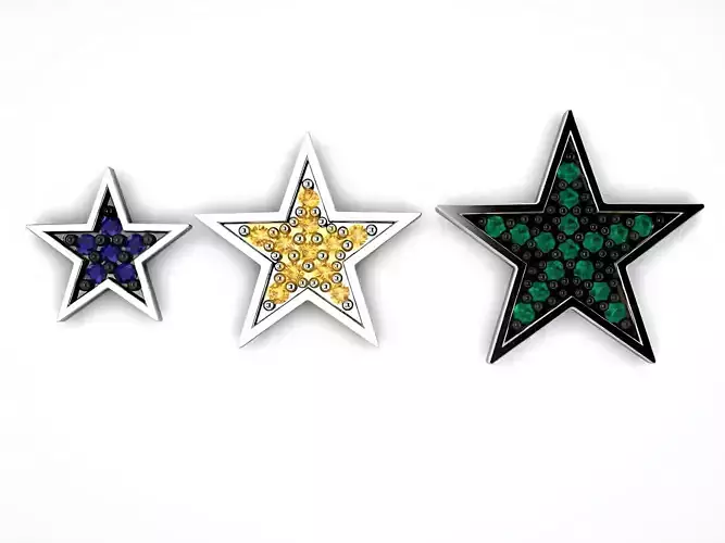 Star Charms Studs Earrings
