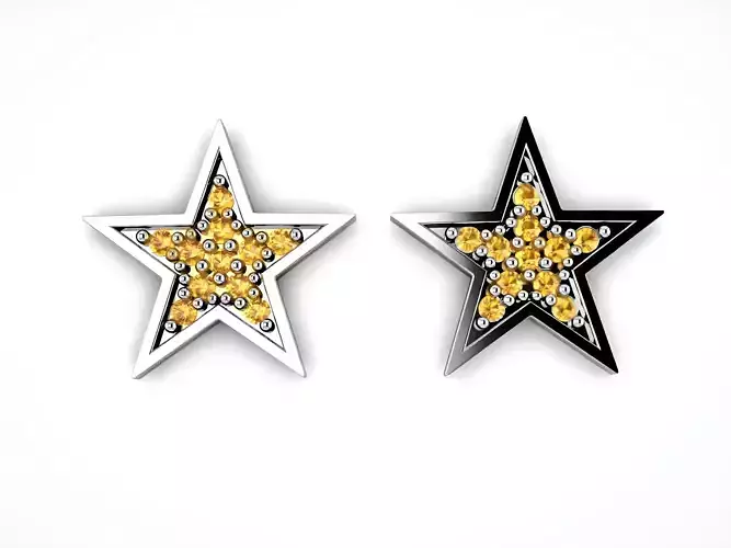 Star Charms Studs Earrings