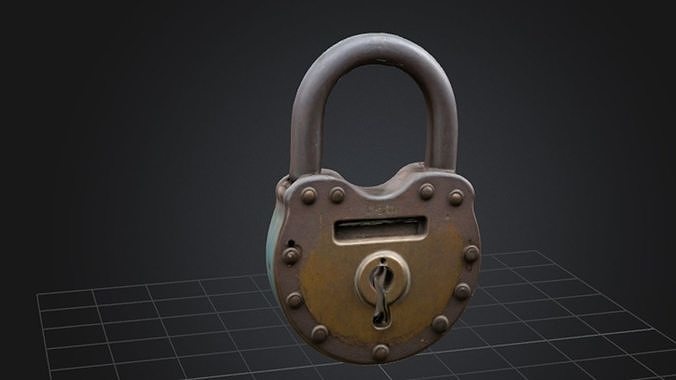 Old metal Lock 3D model