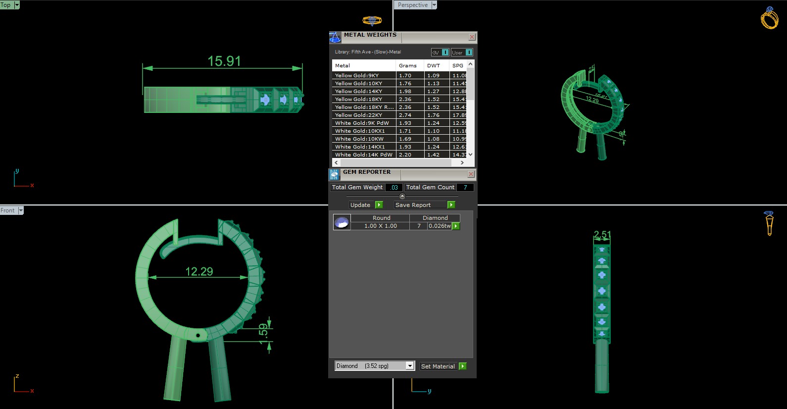 Diamond Hoops Earrings 3D print model_2