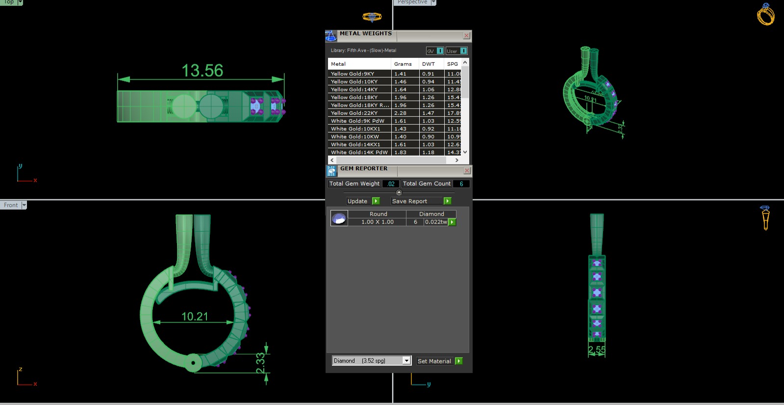 Diamond Hoops Earrings 3D print model_1