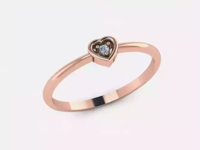 Delicate Diamond Ring 3D print model