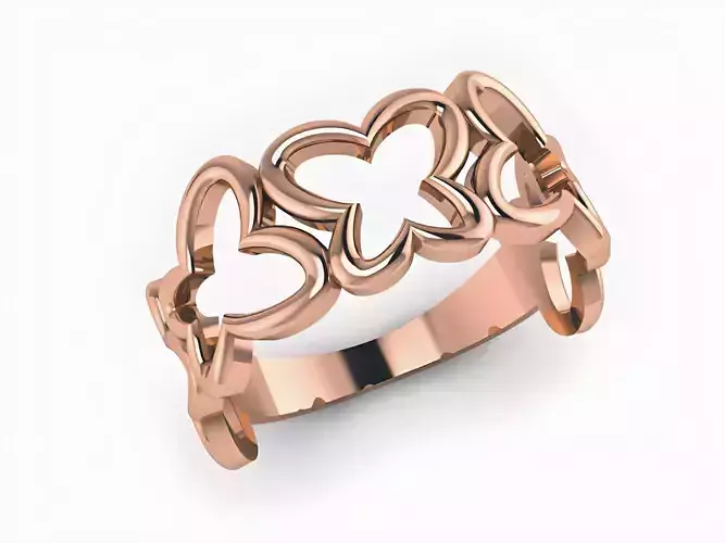 Butterfly Plain Gold Ring