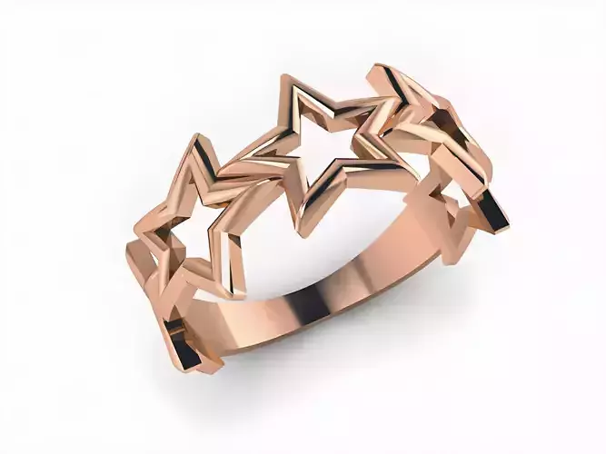 Star Plain Gold Ring