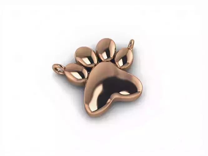Dog Paw Pendant Necklace