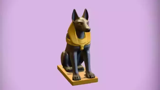 Anubis statue  3D Game Ready Model