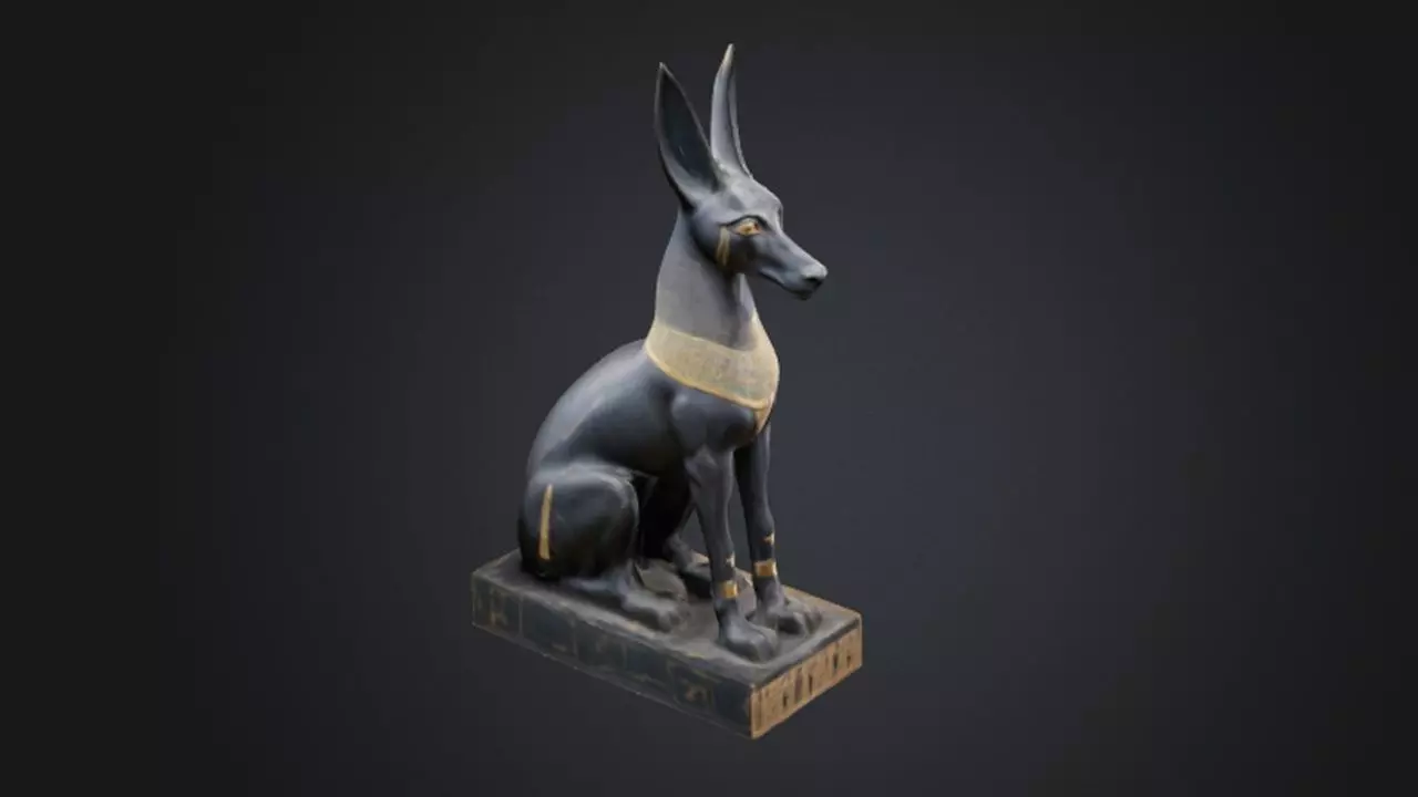 Anubis Sculpture Egypt 3D model_0