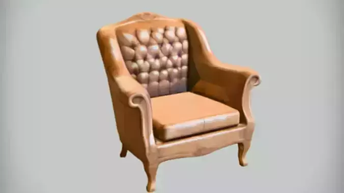 antique leather armchair
