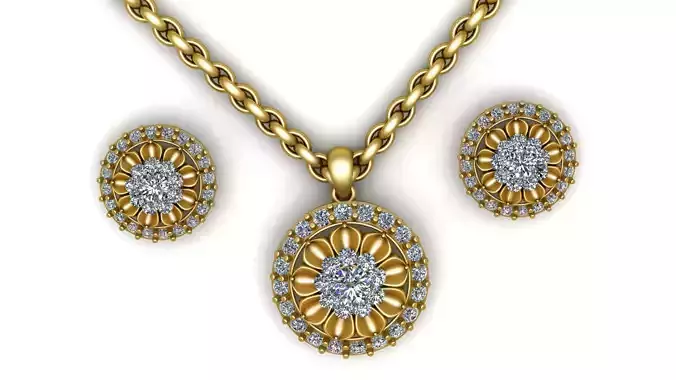 LUXURY GOLDEN LOCKET SET 3D PRINTABLE MODEL 