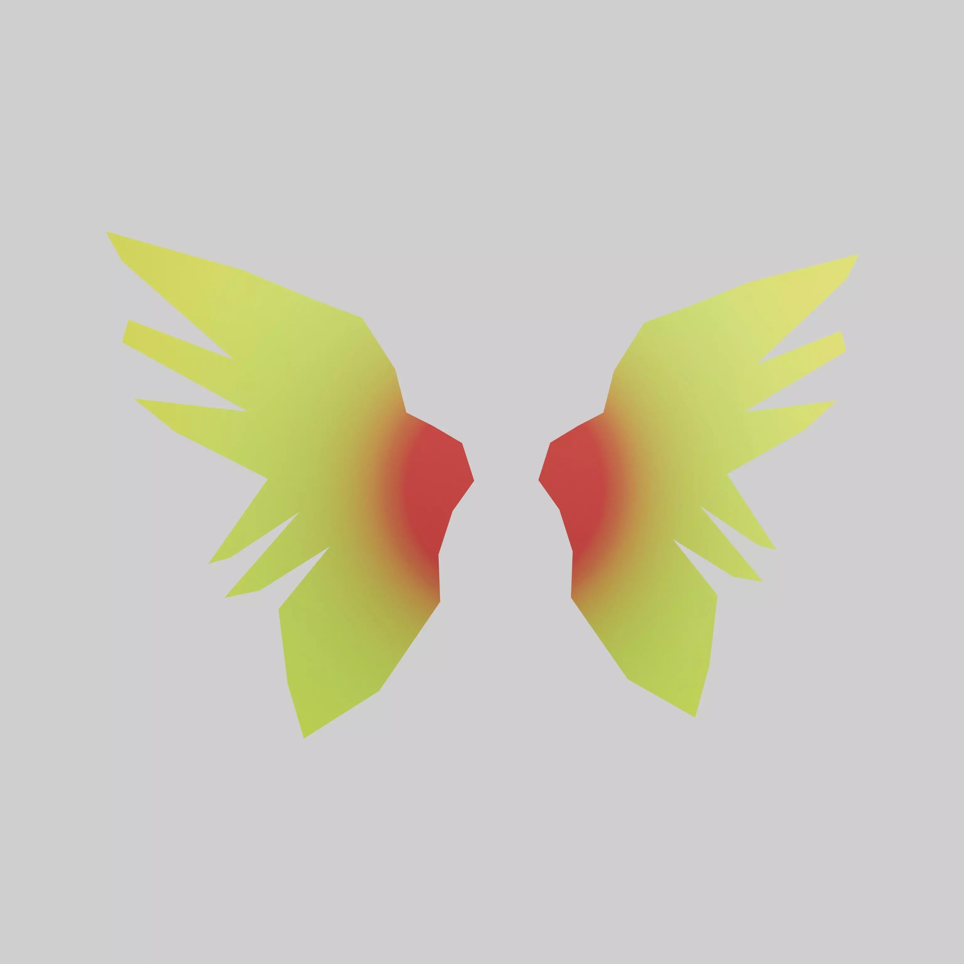 Low Poly Wings v6 002 Low-poly 3D model_0