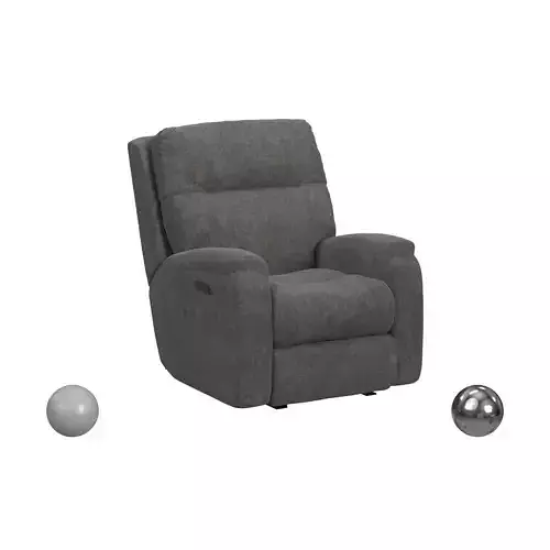 Transitional Power Rocking Recliner with Power Headrest 