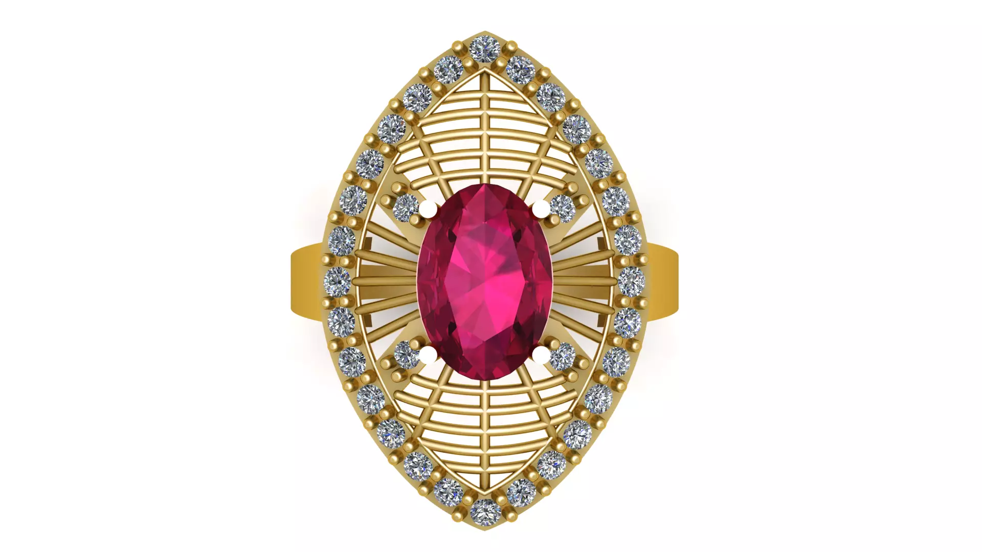 LUXURY RUBY WEDDING RIG 3D PRINTABLE MODEL 3D print model