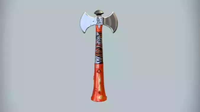 painted double headed axe