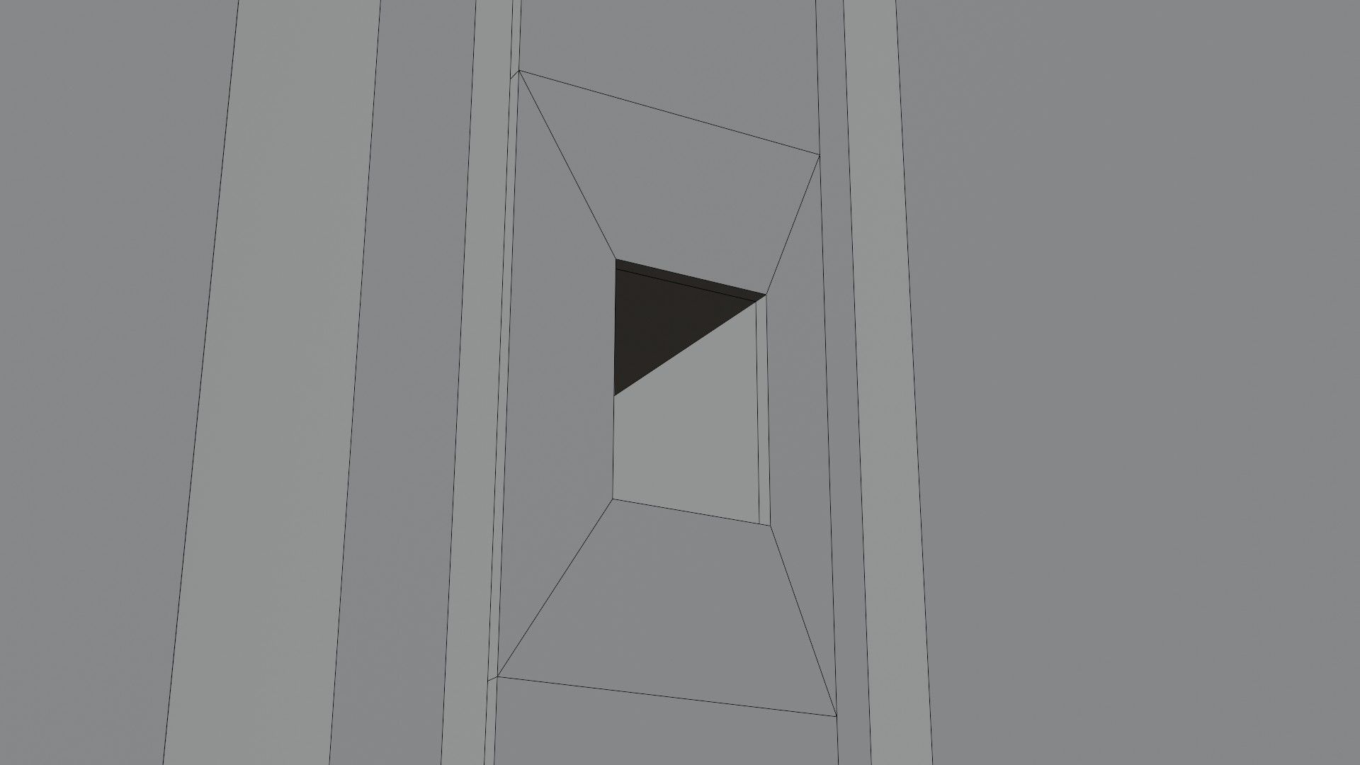 Wooden black door Low-poly 3D model_13