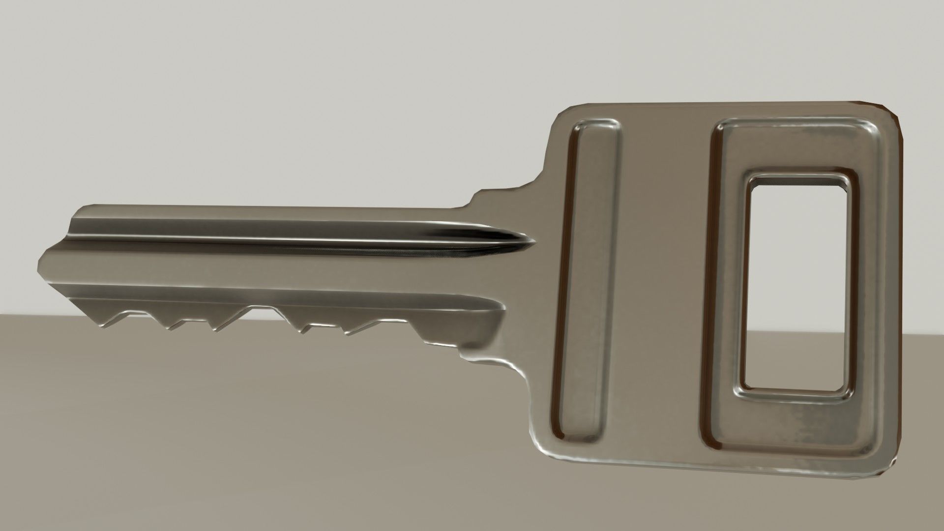 Wooden black door Low-poly 3D model_3