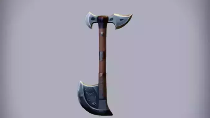 double sided medieval battle axe