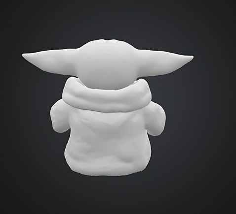 Baby yoda art 3D print model_5