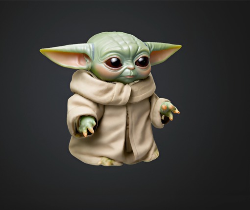 Baby yoda art 3D print model_3