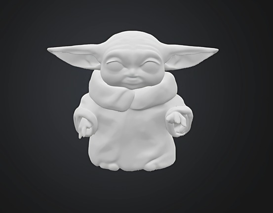 Baby yoda art 3D print model_4