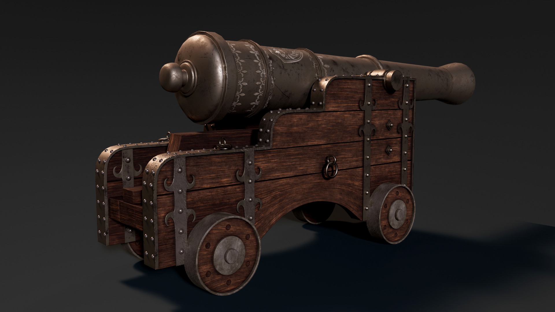 Old Cannon 3D Model 3D model_7