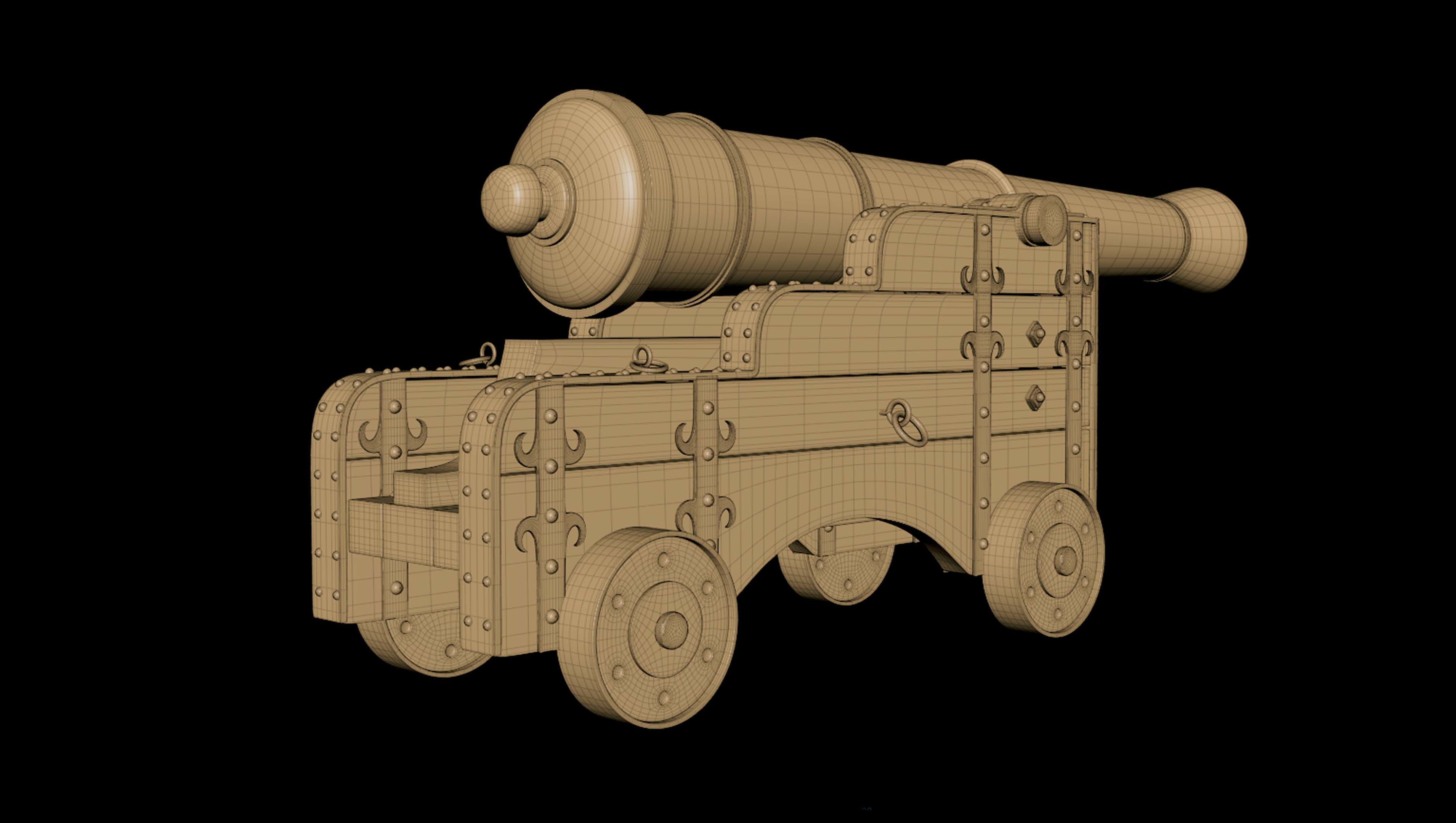 Old Cannon 3D Model 3D model_4