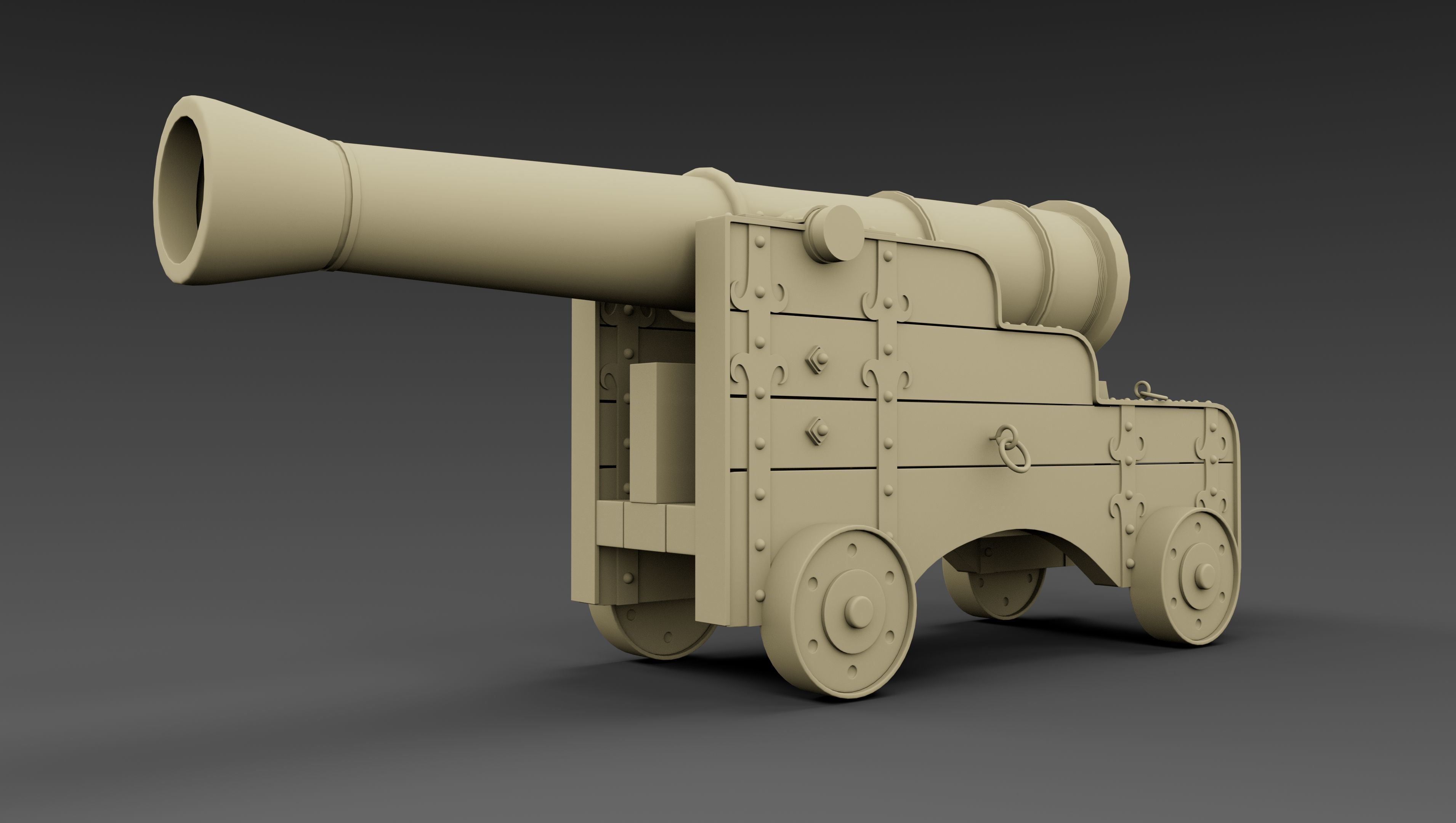 Old Cannon 3D Model 3D model_5